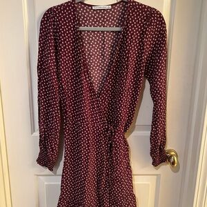 Abercrombie & Fitch Women's Burgundy Wrap Dress